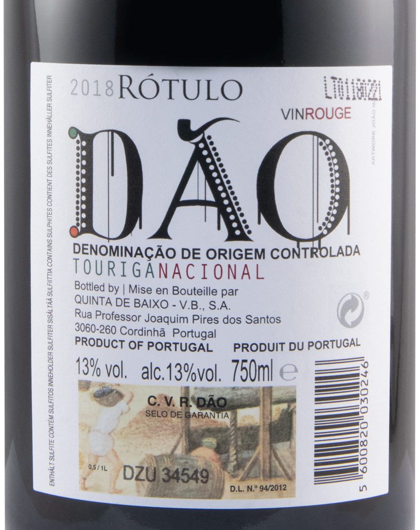 2018 Niepoort Rótulo Touriga Nacional tinto
