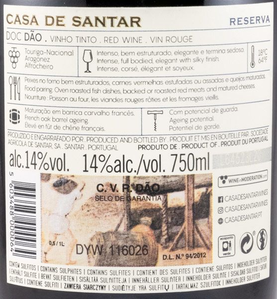 2015 Casa de Santar Reserva red