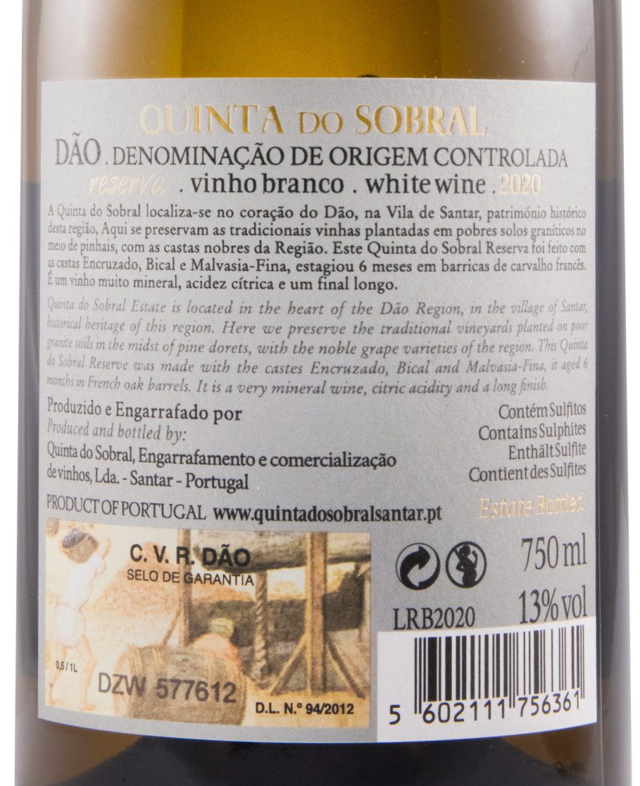 2020 Quinta do Sobral Reserva white