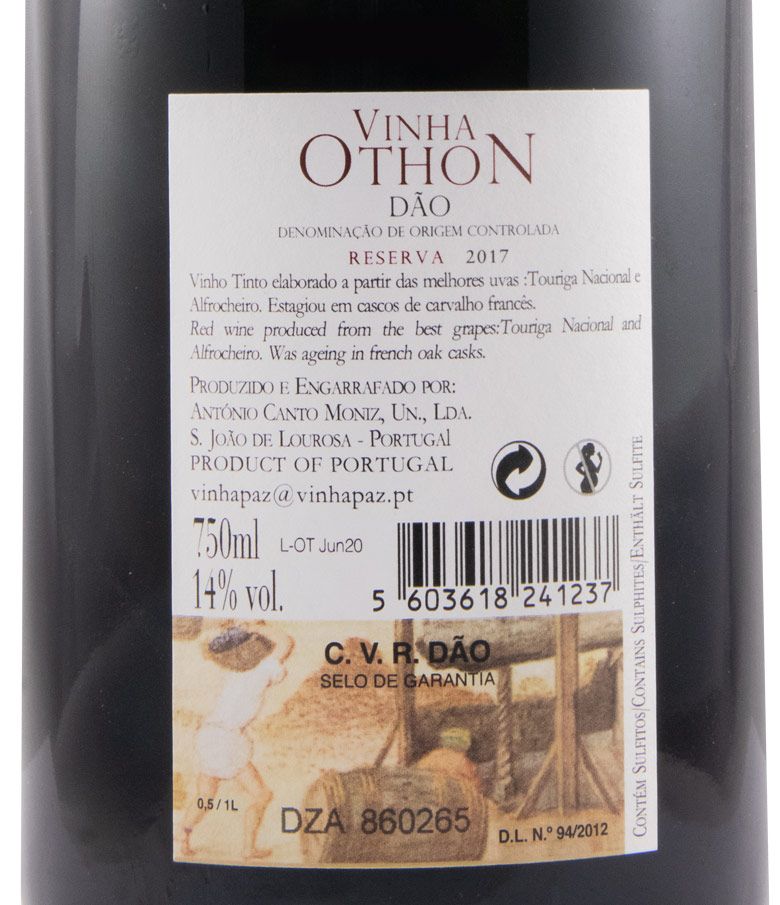 2017 Vinha Paz Vinha Othon Reserva red