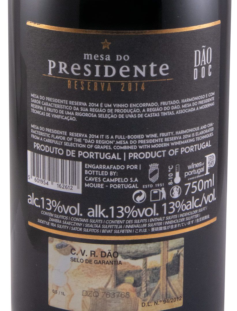 2014 Mesa do Presidente Dão Reserva red