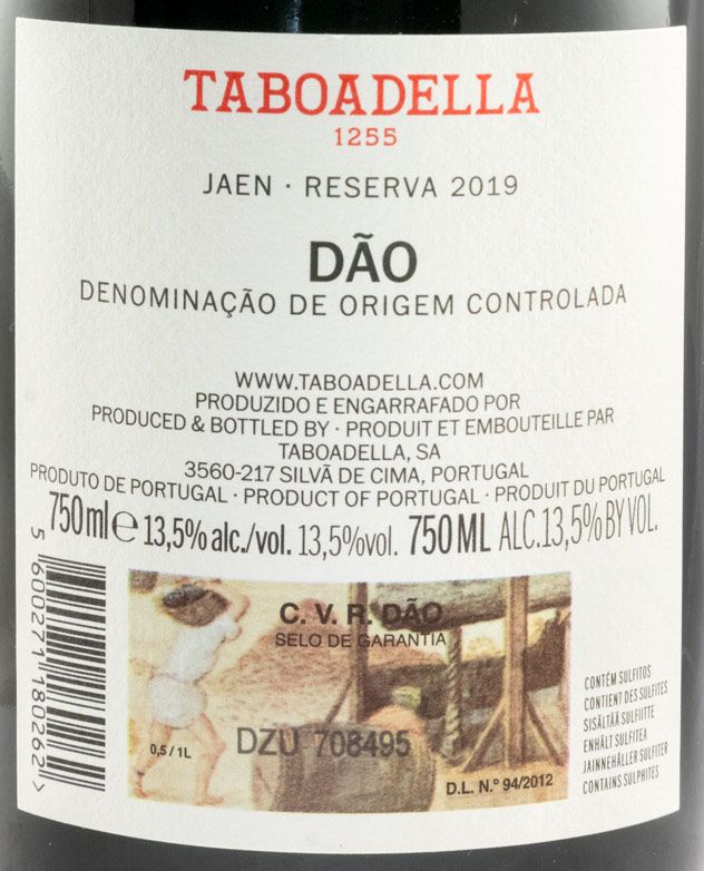 2019 Taboadella Jaen Reserva red