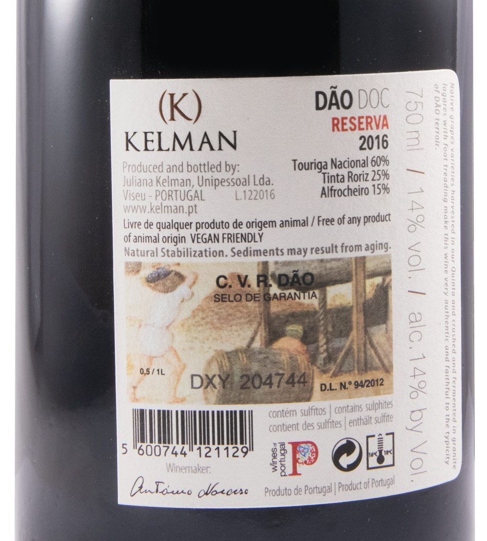 2016 Kelman Reserva Lagar red