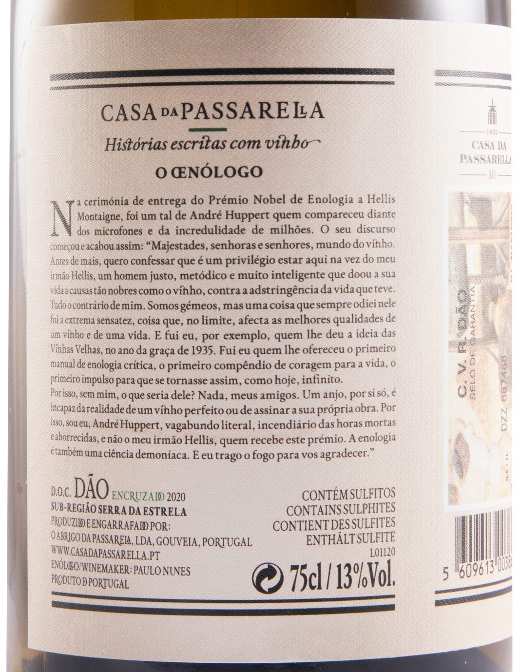 2020 Casa da Passarella O Oenólogo Encruzado branco