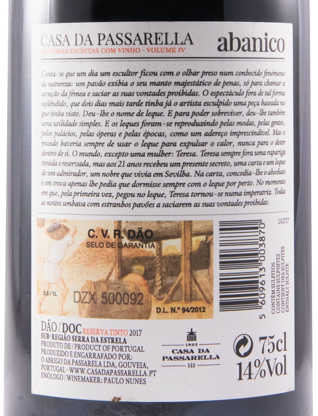 2017 Casa da Passarella Abanico Reserva tinto