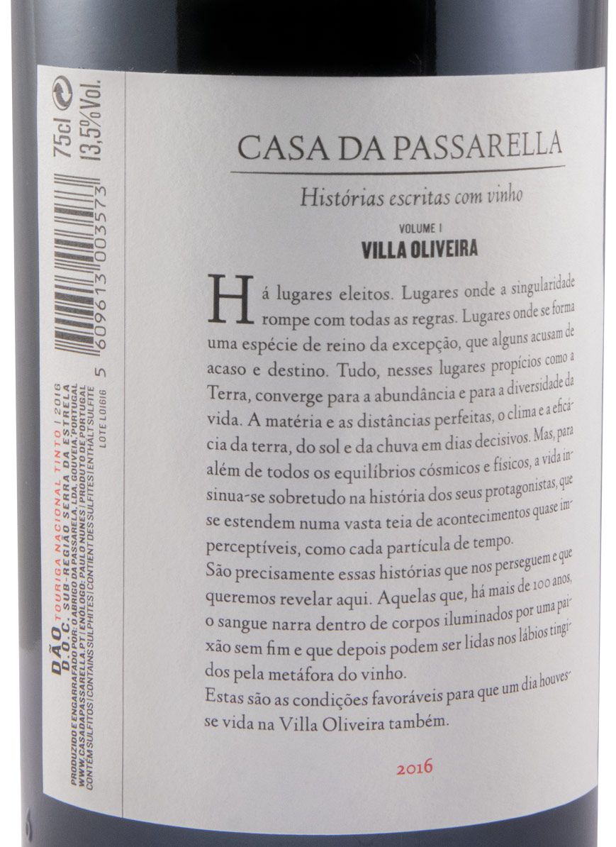 2016 Casa da Passarella Villa Oliveira tinto