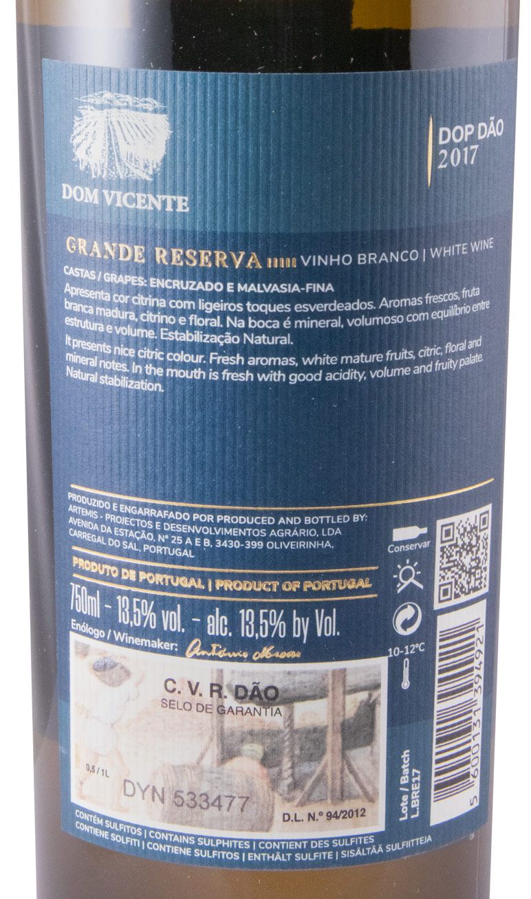 2017 Dom Vicente Grande Reserva white