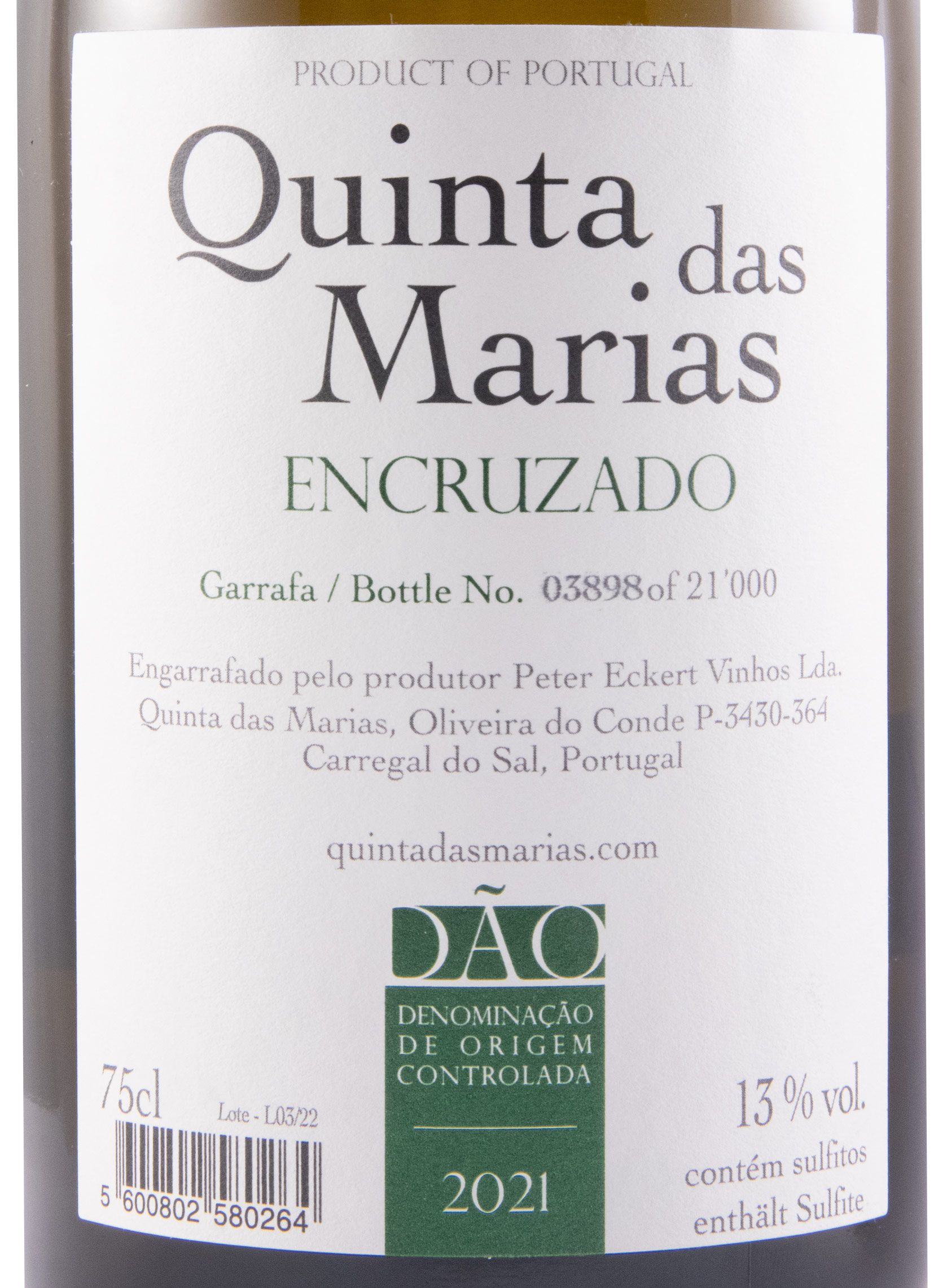 2021 Quinta das Marias Encruzado white