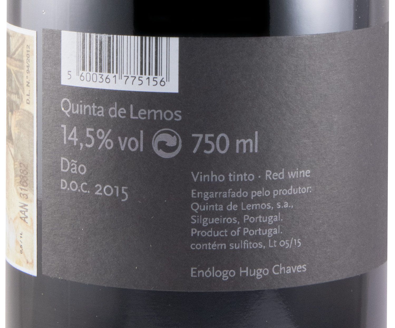 2015 Quinta de Lemos Jaen tinto