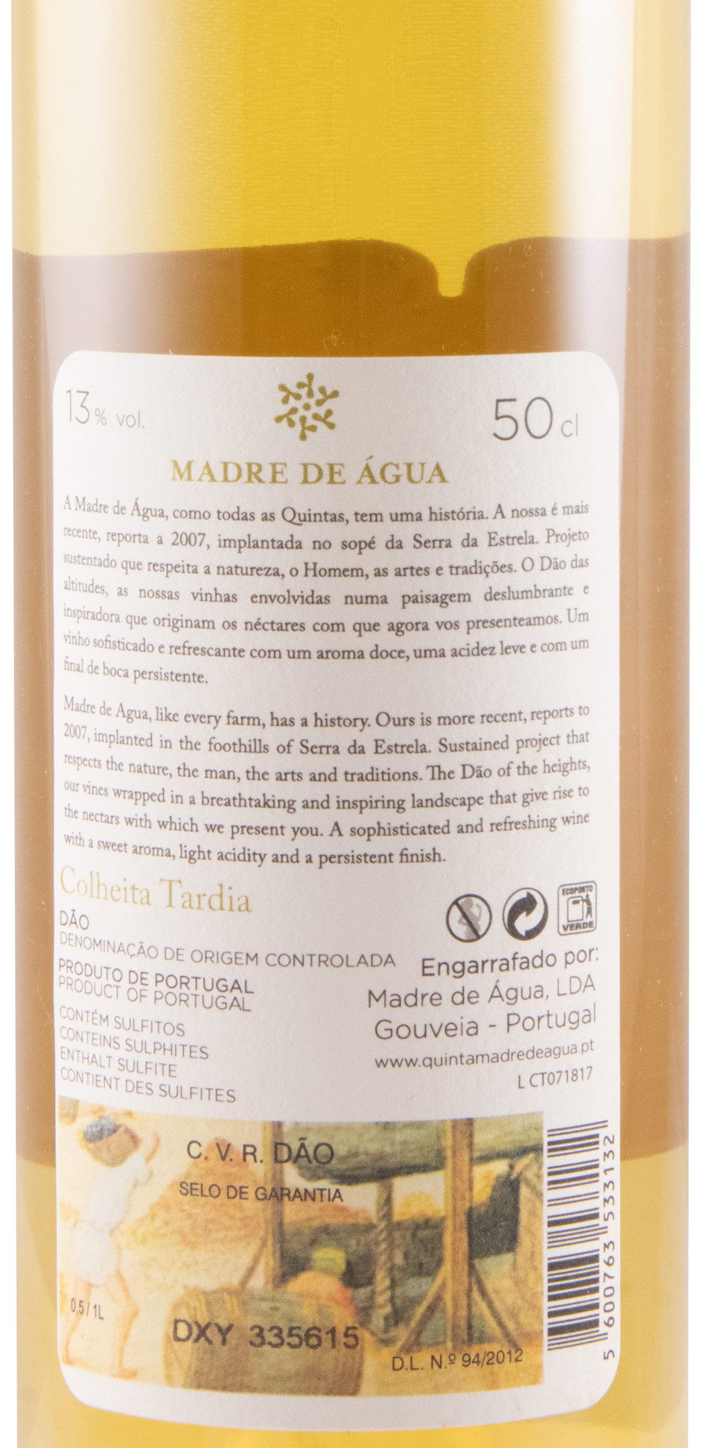 2017 Madre de Água Colheita Tardia branco 50cl