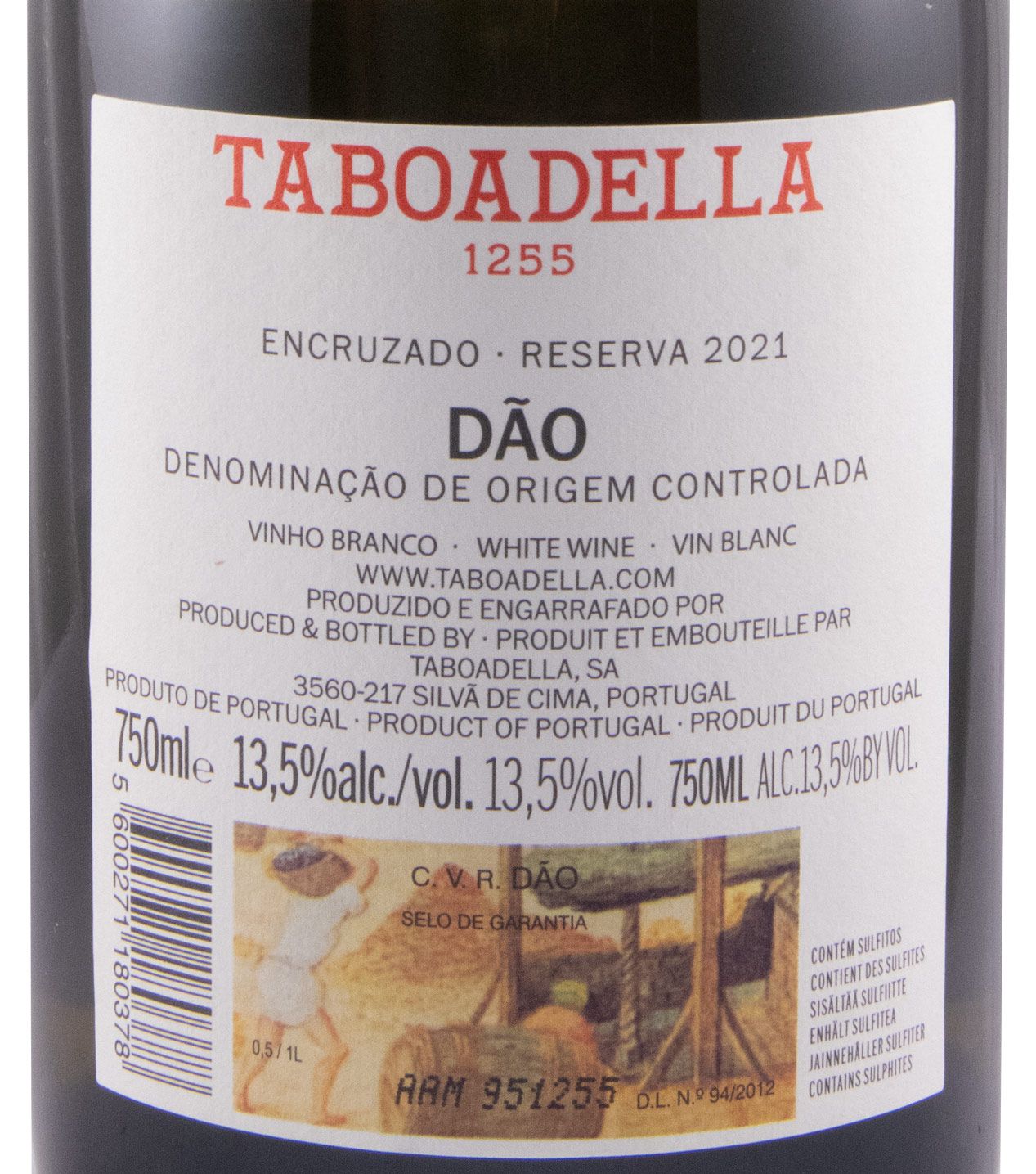 2021 Taboadella Encruzado Reserva branco