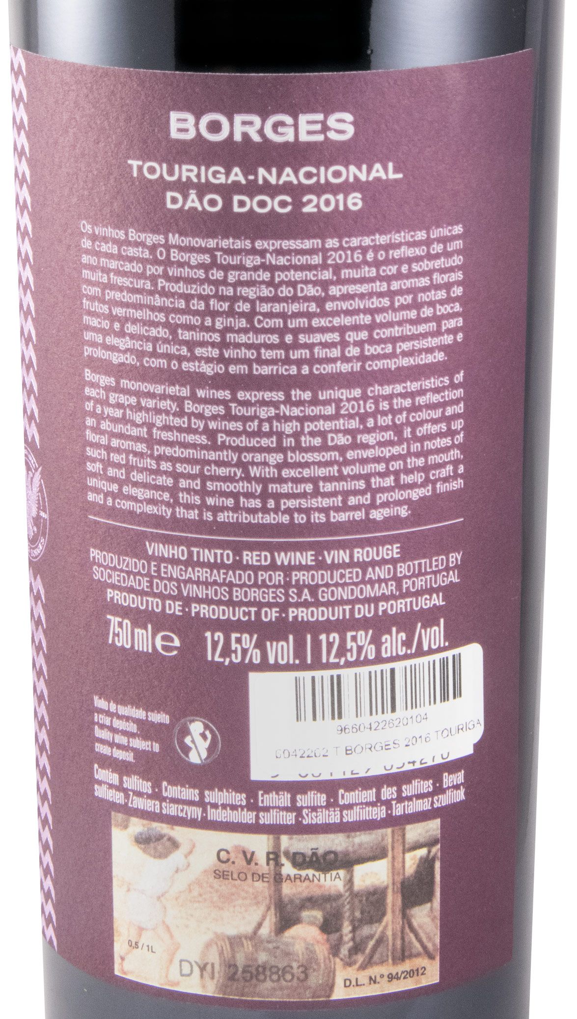 2016 Borges Touriga Nacional red