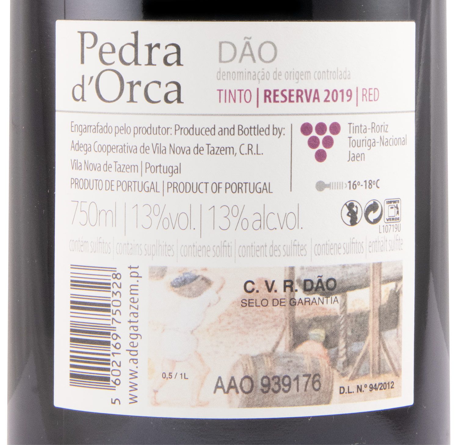 2019 Pedra D'Orca Reserva red