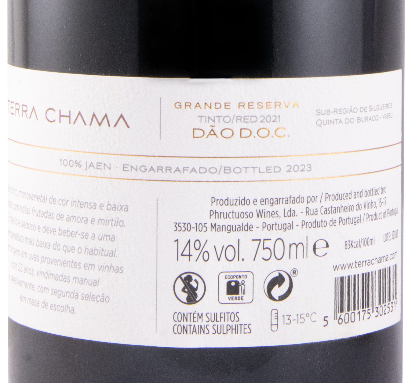 2021 Terra Chama Jaen Grande Reserva tinto