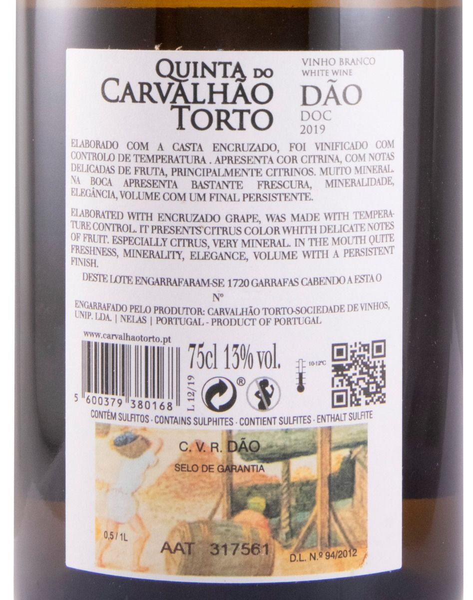 2019 Quinta do Carvalhão Torto Encruzado branco