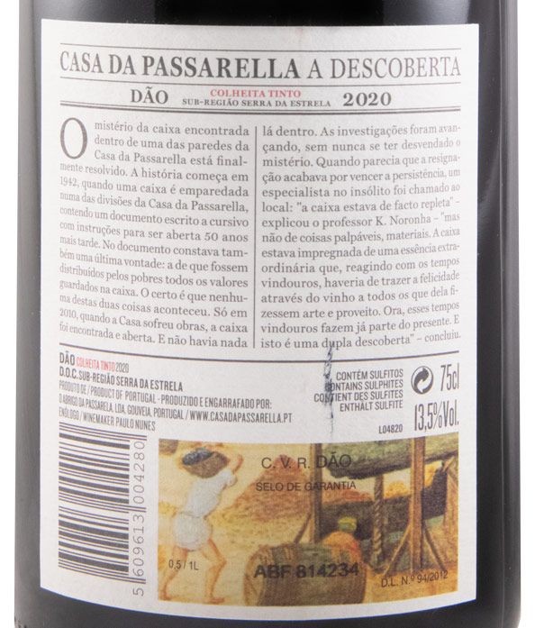 2020 Casa da Passarella A Descoberta tinto