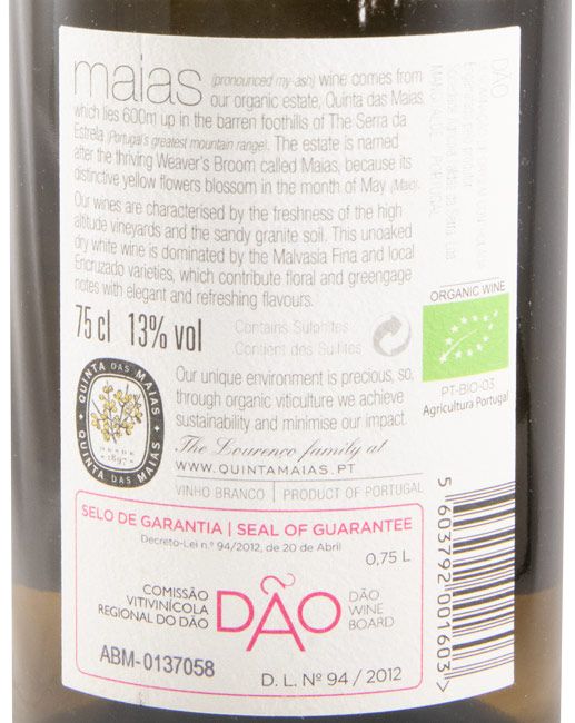 2022 Maias organic white