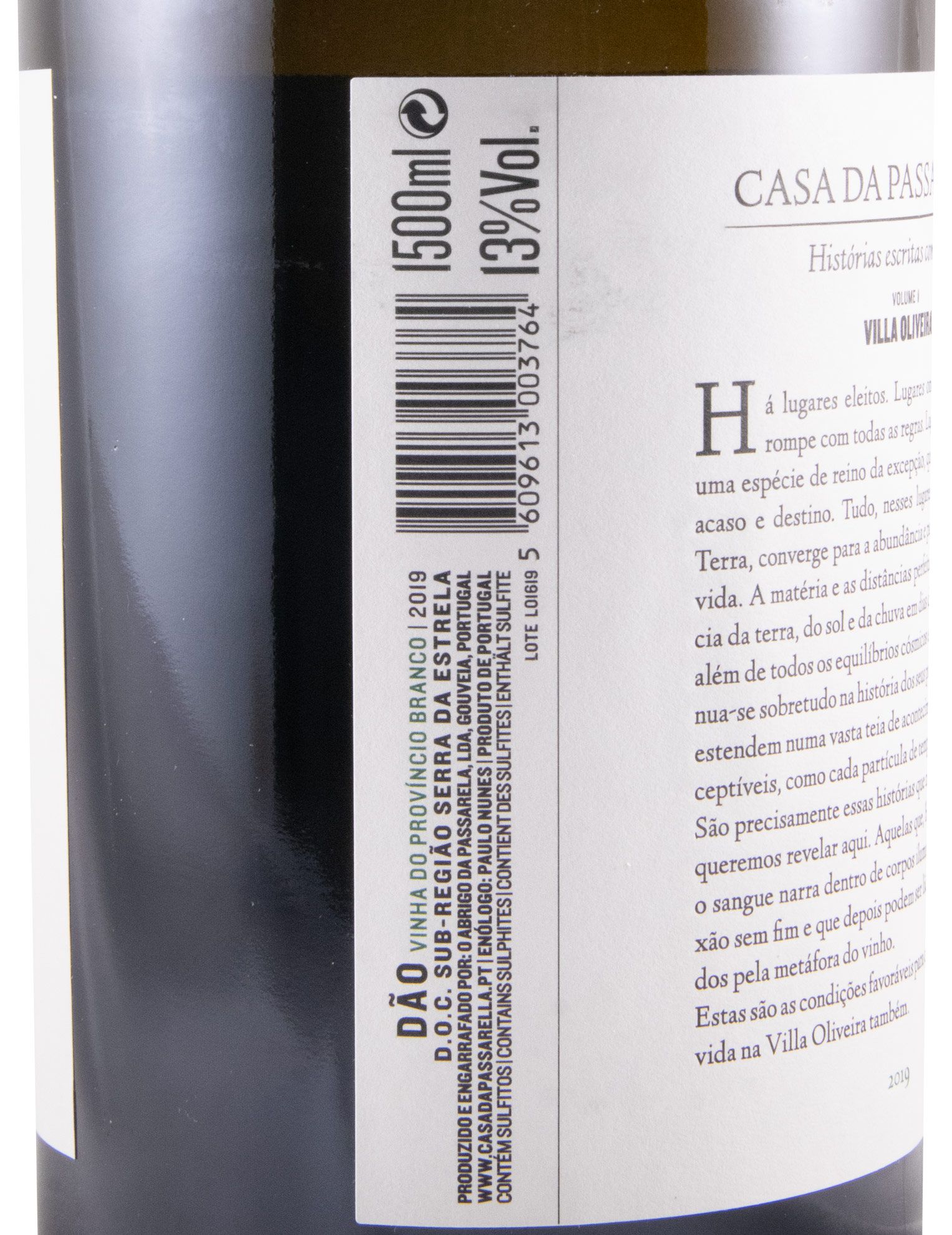 2019 Casa da Passarella Villa Oliveira Vinha do Províncio white 1.5L