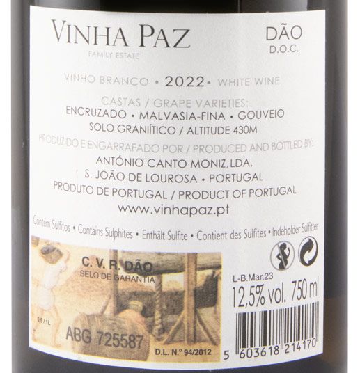 2022 Vinha Paz white