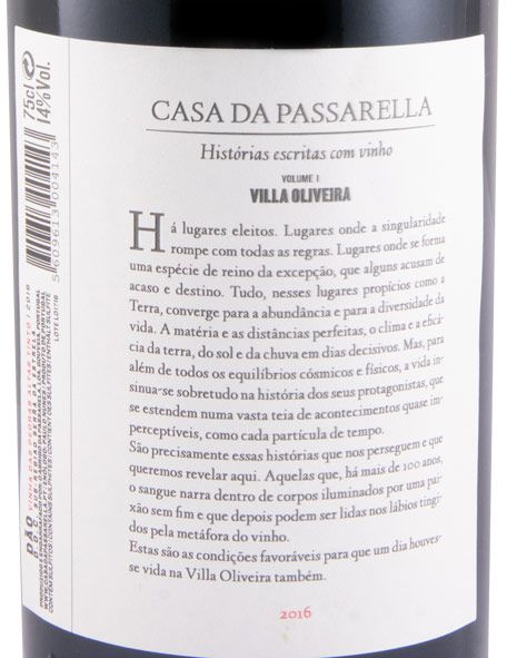 2016 Casa da Passarella Villa Oliveira Vinha das Pedras Altas red