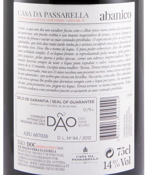 2020 Casa da Passarella Abanico Reserva tinto