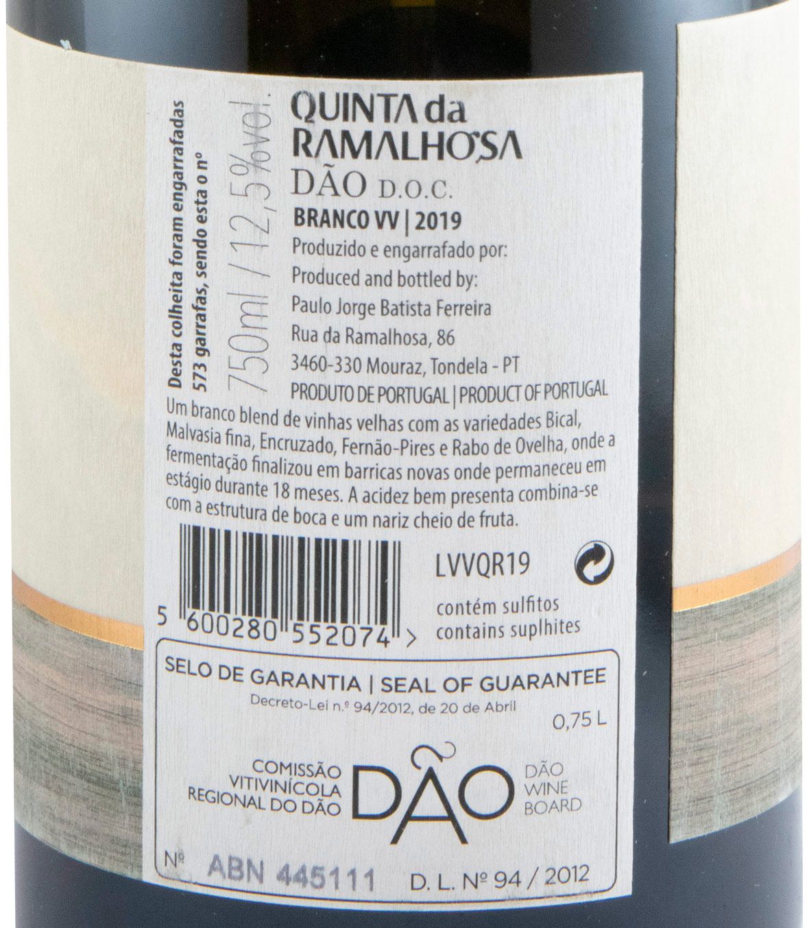 2019 Quinta da Ramalhosa VV branco