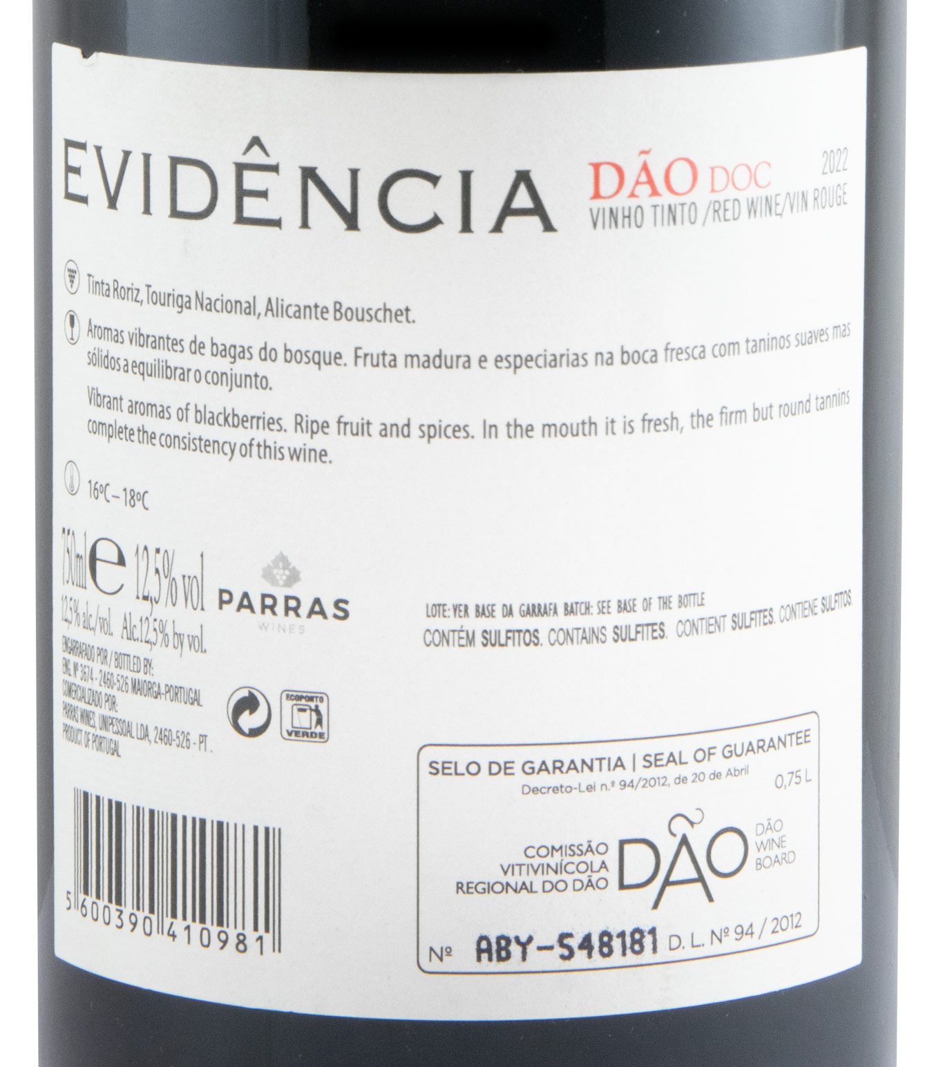 2022 Evidência tinto