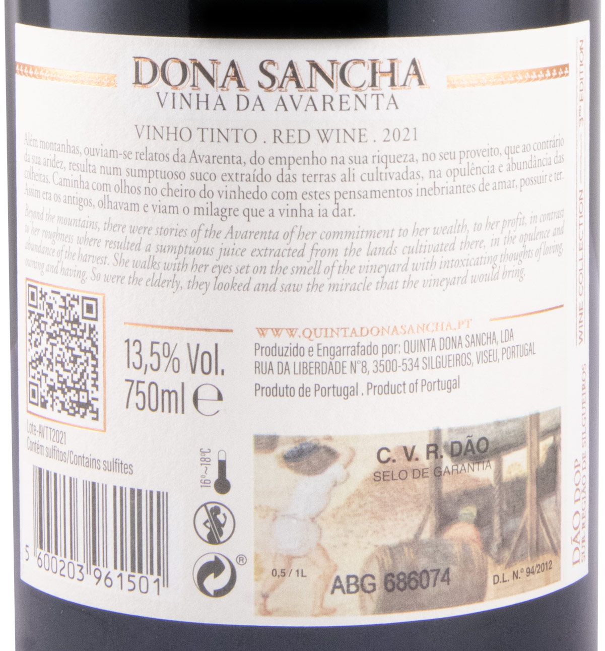 2021 Dona Sancha Vinha da Avarenta tinto