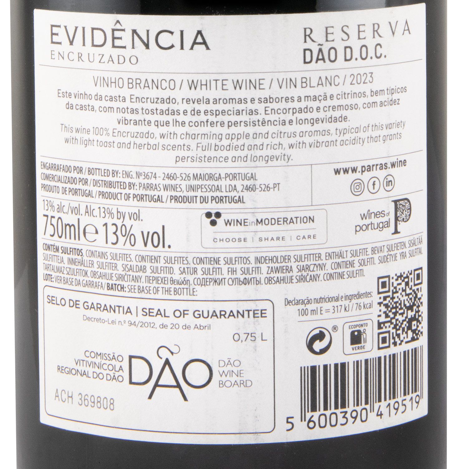 2023 Evidência Encruzado Reserva branco