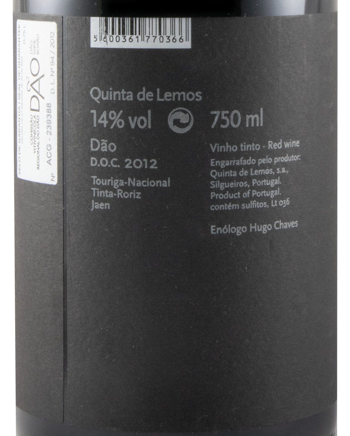 2012 Quinta de Lemos Dona Louise tinto