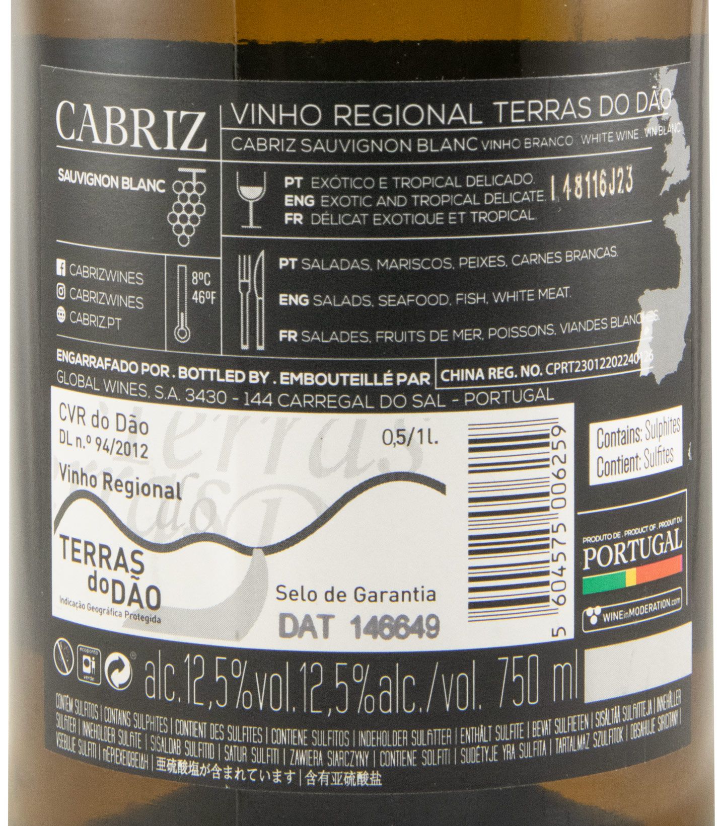 2022 Cabriz Sauvignon Blanc branco