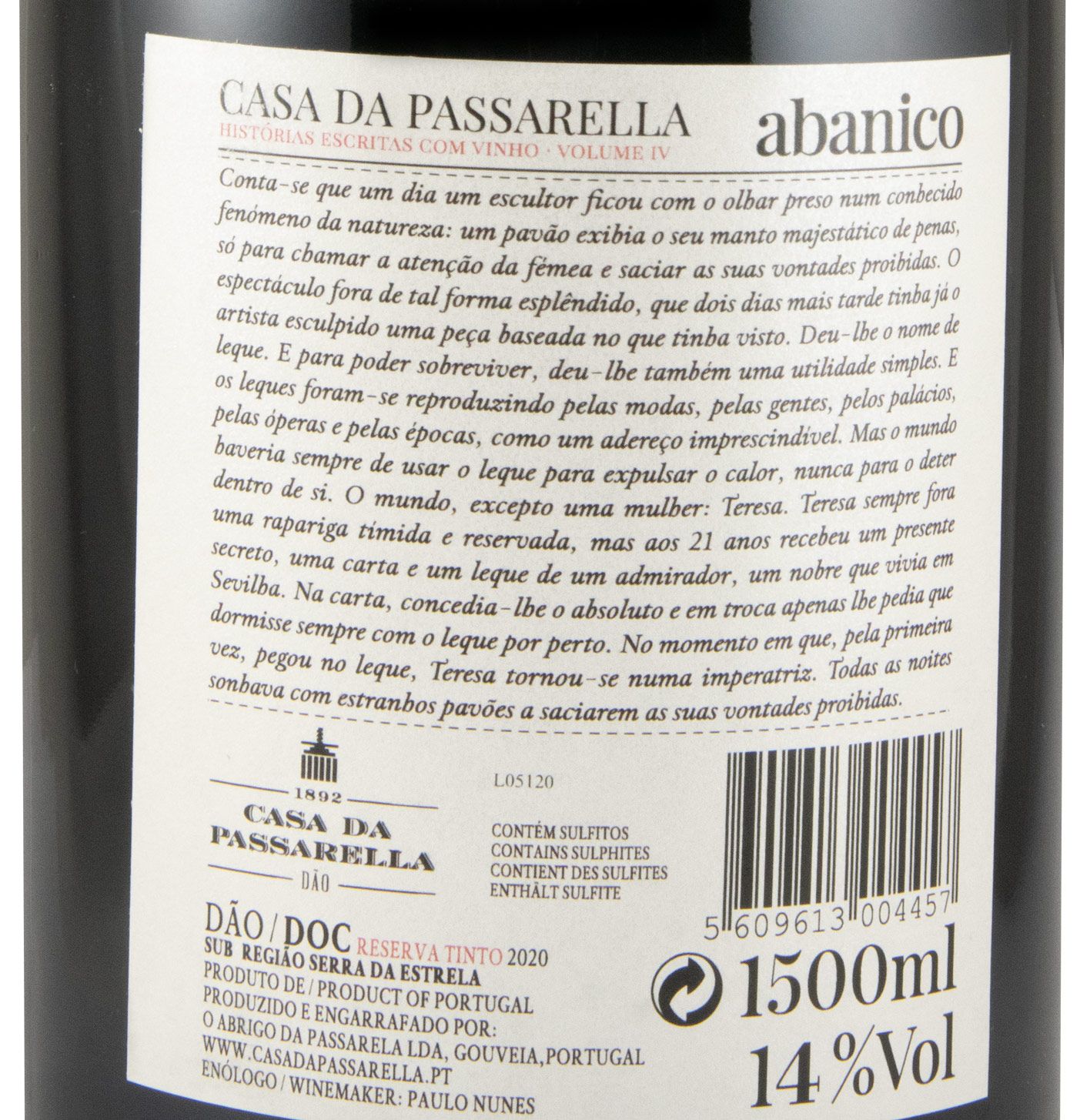 2020 Casa da Passarella Abanico Reserva tinto 1,5L