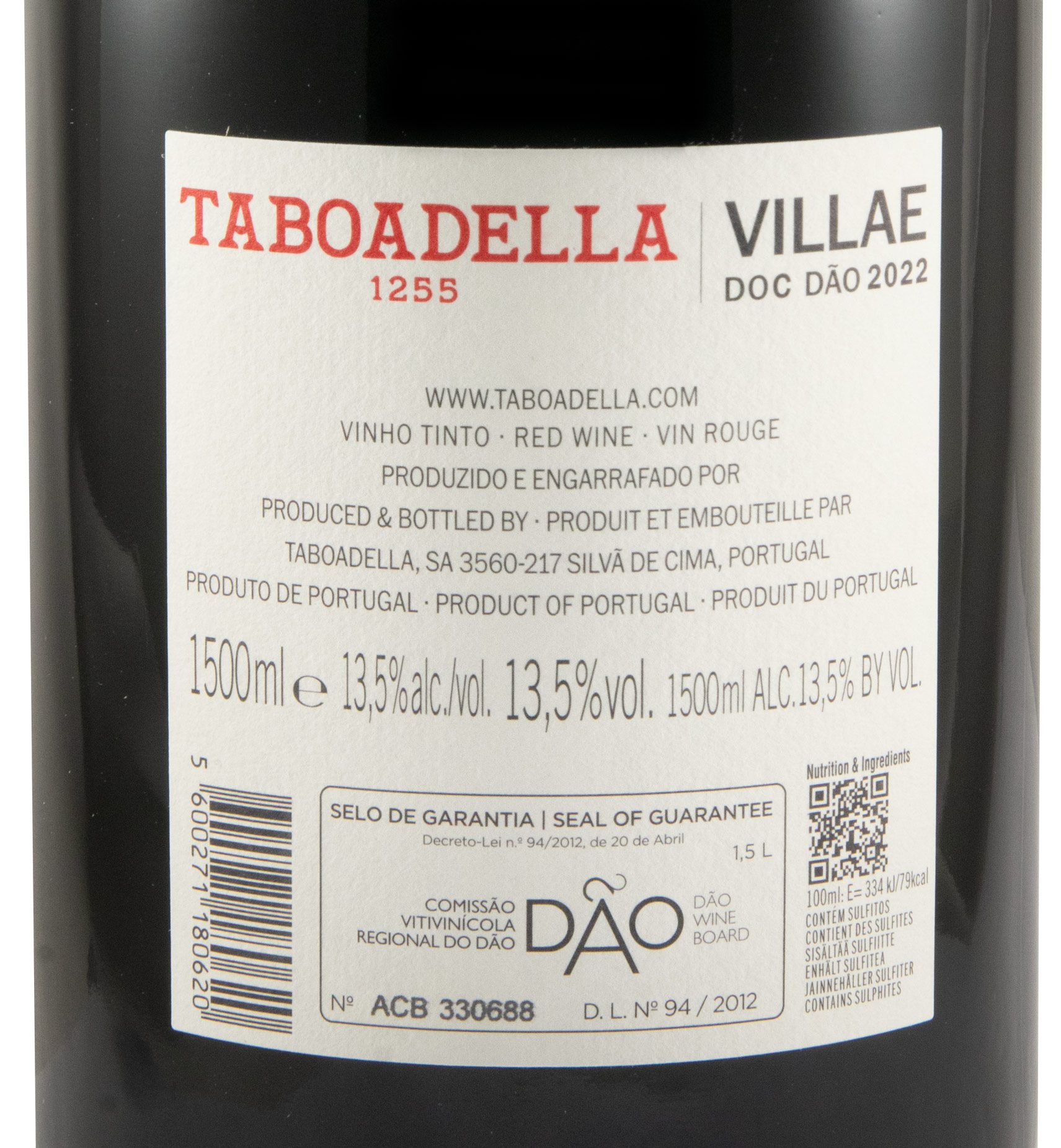 2022 Taboadella Villae tinto 1,5L