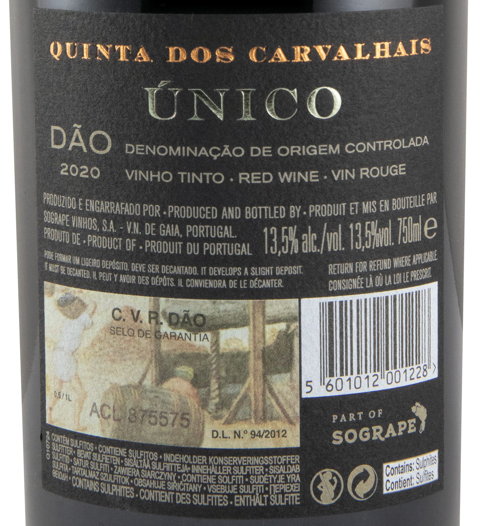 2020 Quinta dos Carvalhais Único red