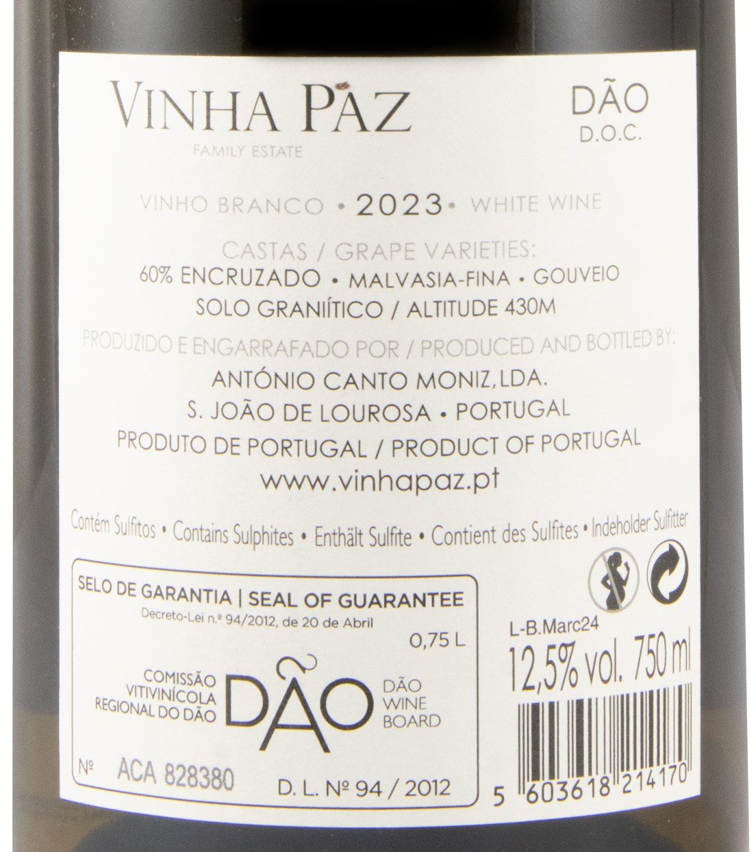 2023 Vinha Paz branco