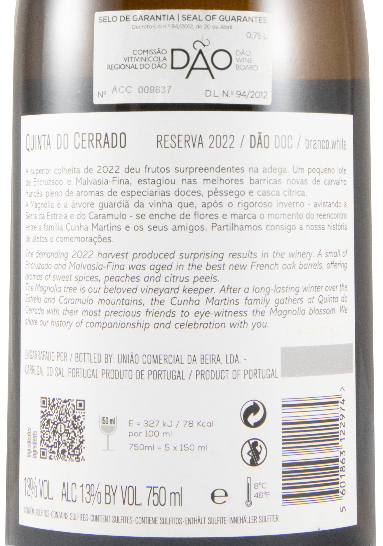 2022 Quinta do Cerrado Reserva white