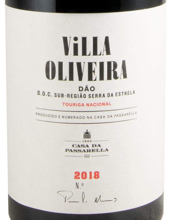 2018 Casa da Passarella Villa Oliveira Touriga Nacional tinto