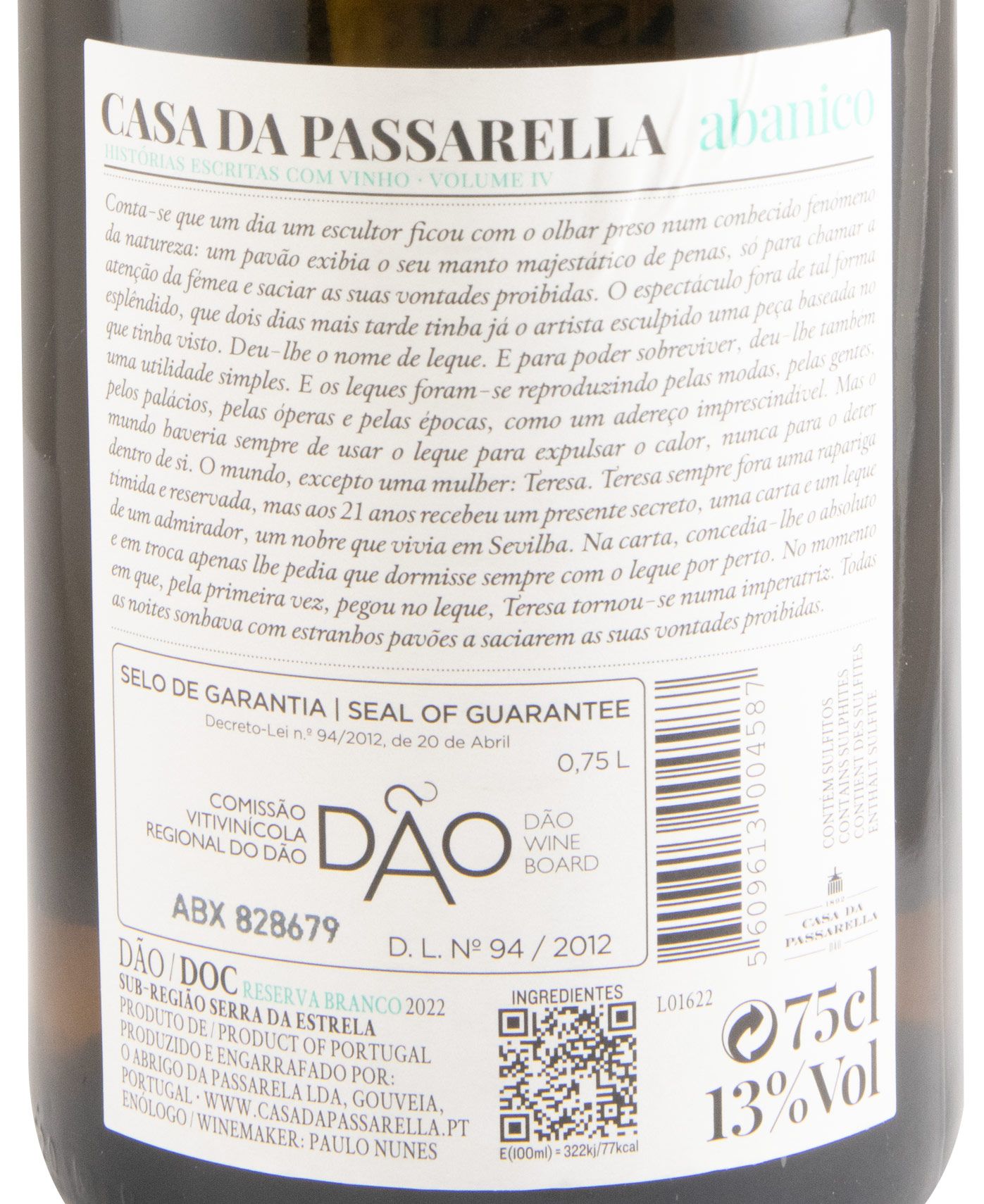 2022 Casa da Passarella O Abanico Reserva branco