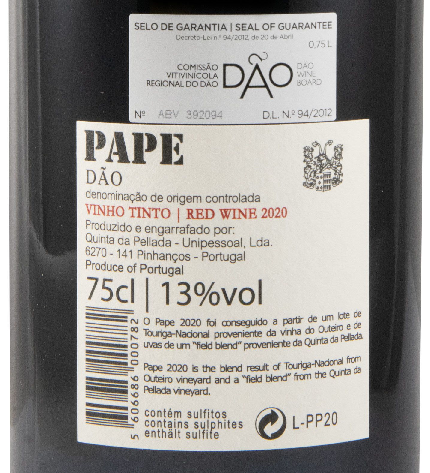 2020 Quinta da Pellada Pape tinto