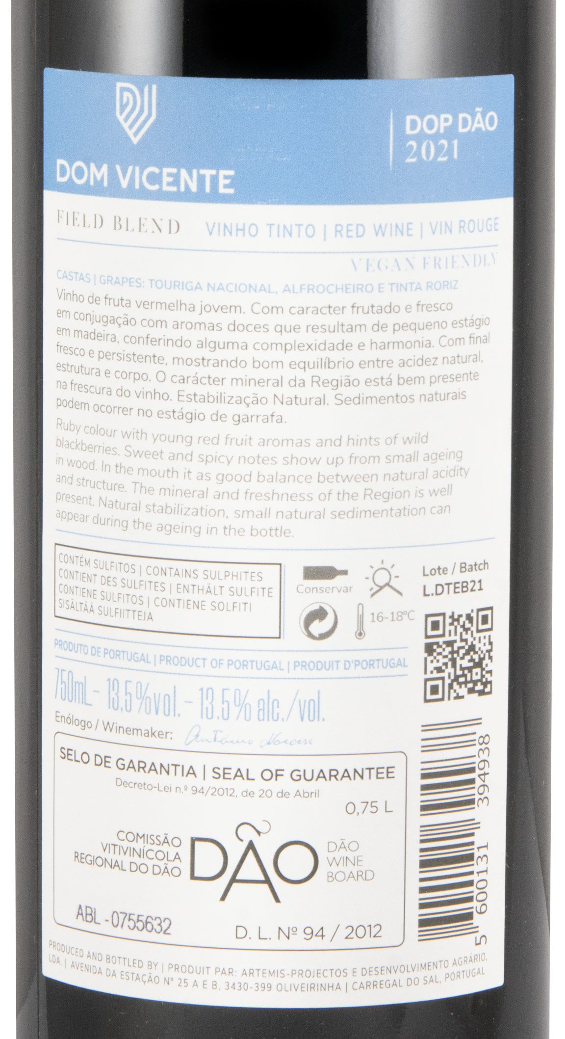 2021 Dom Vicente Field Blend tinto