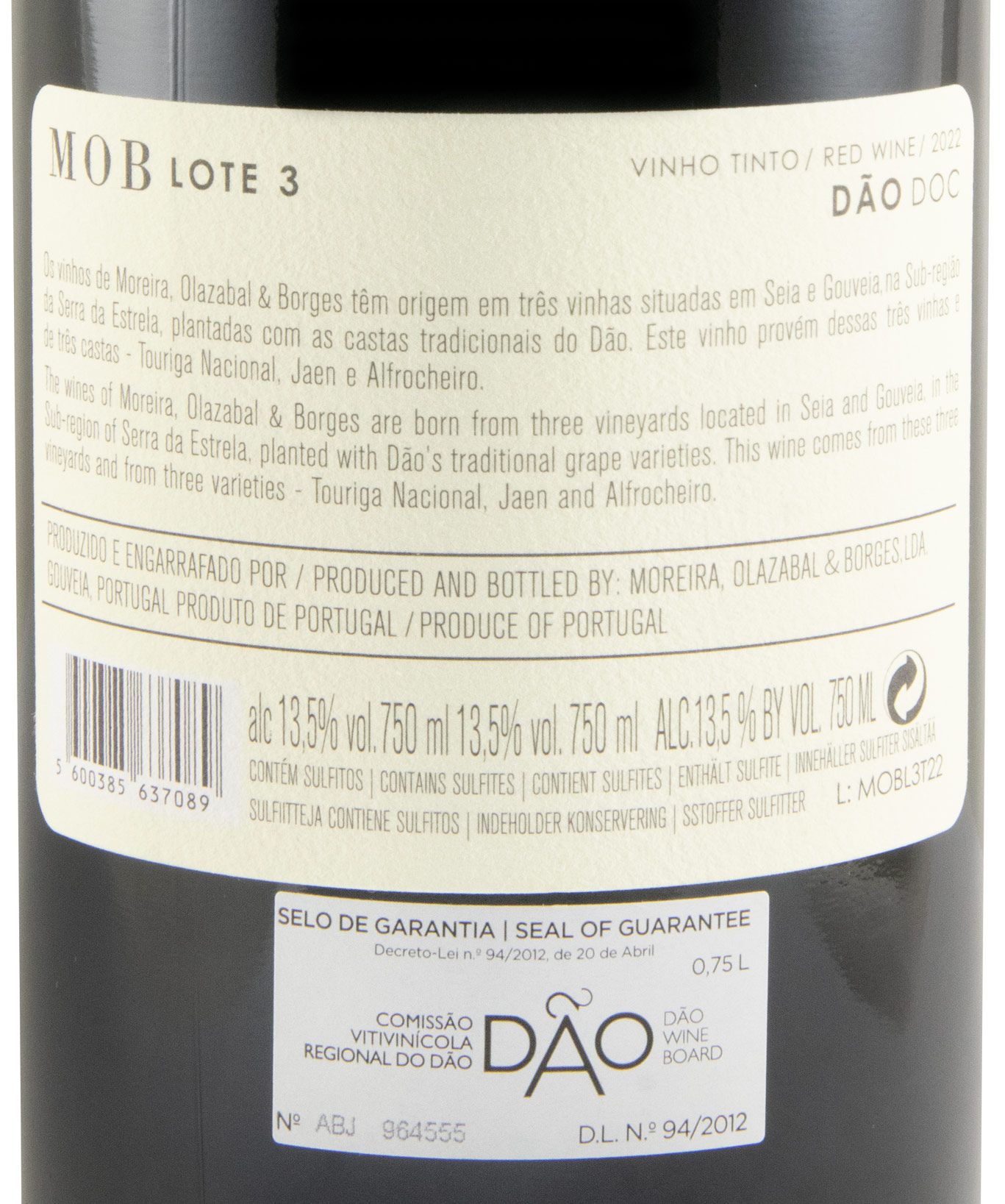 2022 Moreira, Olazabal & Borges MOB Lote 3 red