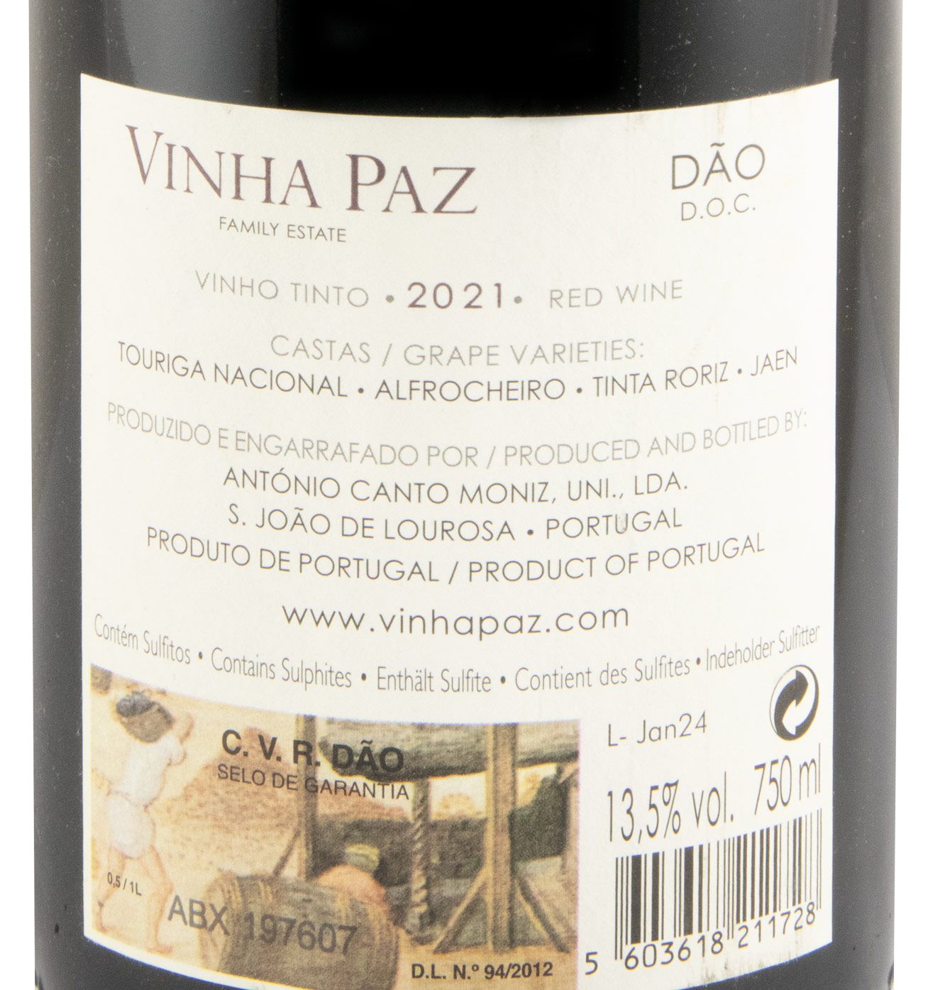 2021 Vinha Paz red