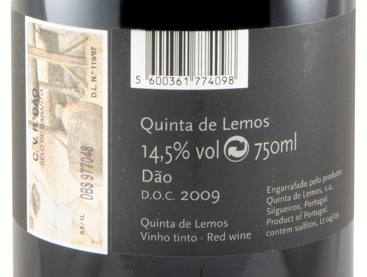 2009 Quinta de Lemos Tinta Roriz tinto