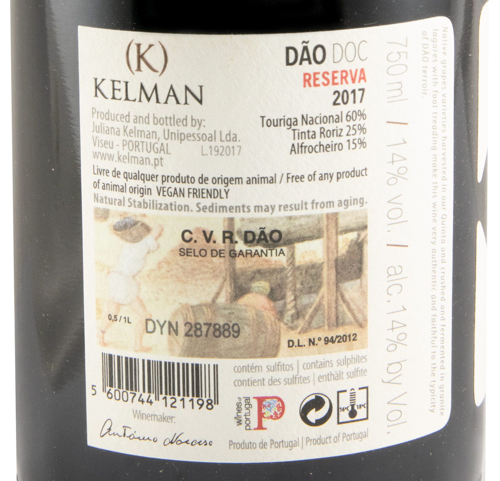 2017 Kelman Lagar Reserva tinto