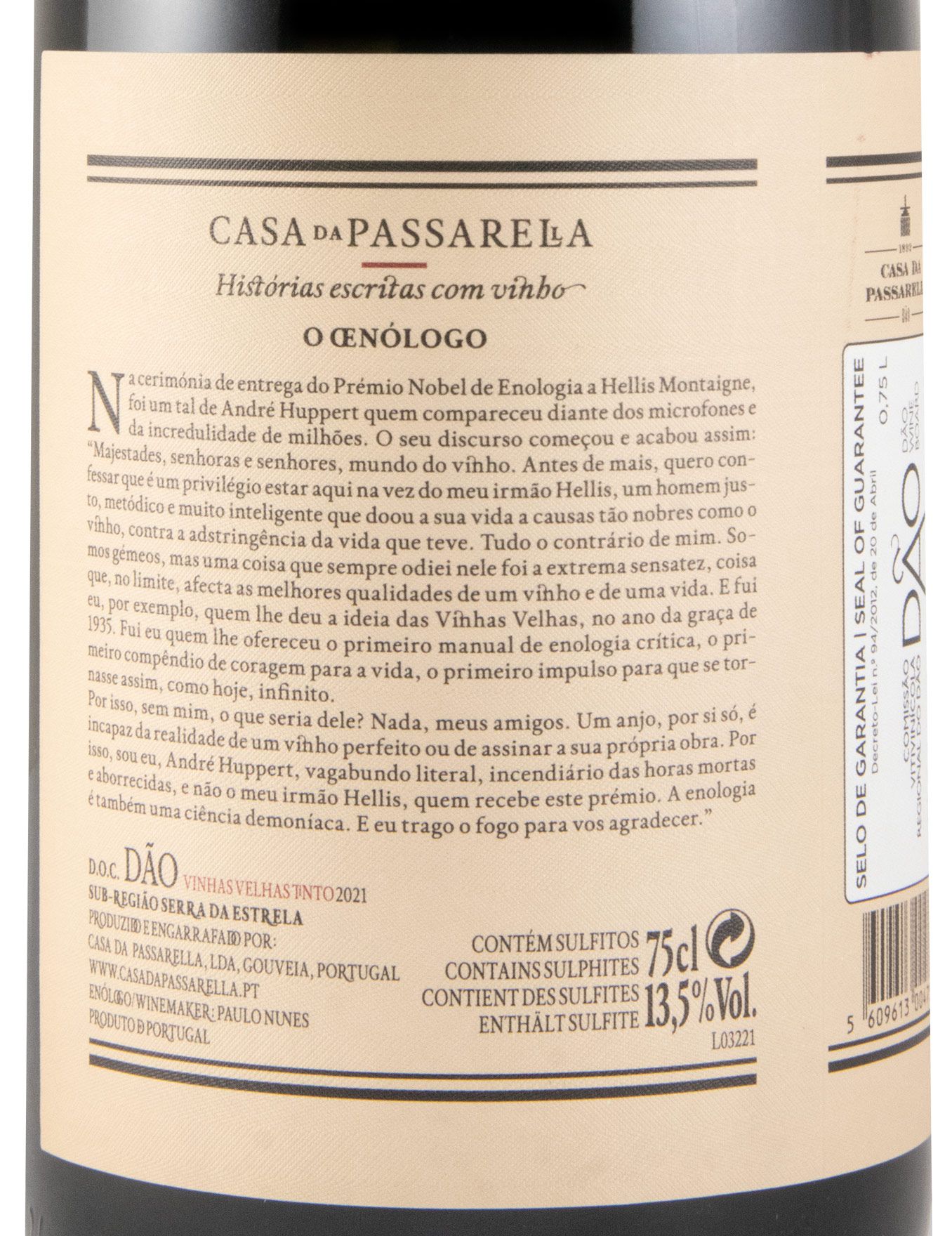 2021 Casa da Passarella O Oenólogo Vinhas Velhas tinto