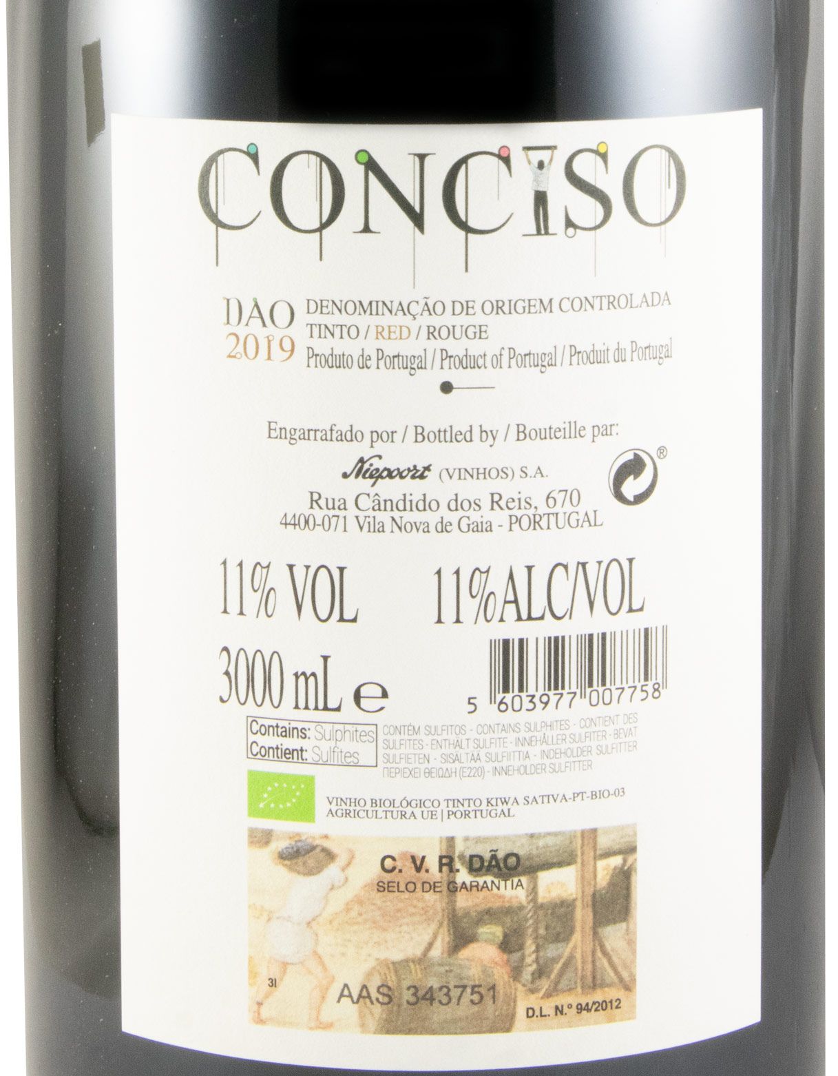2019 Niepoort Conciso biológico tinto 3L