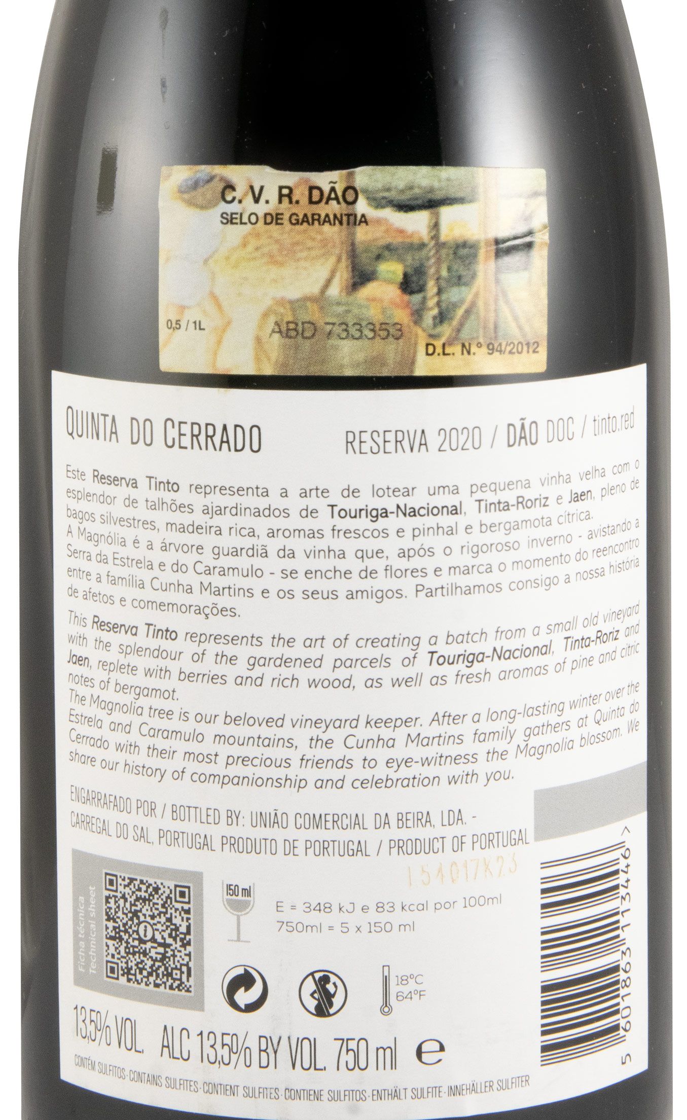 2020 Quinta do Cerrado Reserva red