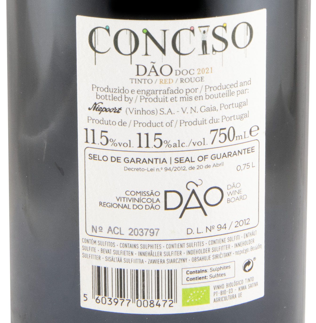2021 Niepoort Conciso biológico tinto