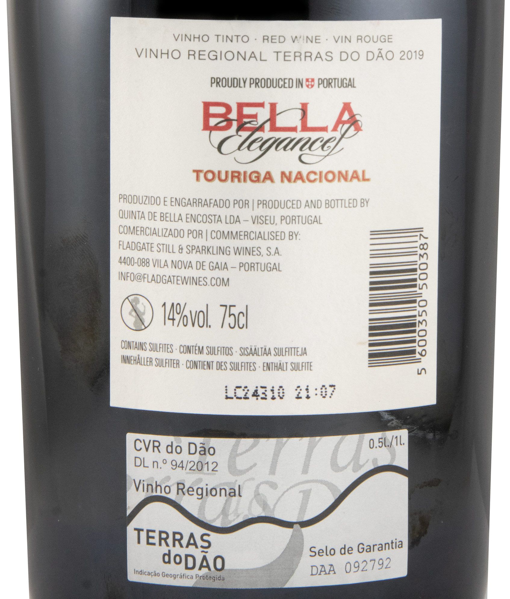 2019 Bella Élégance Touriga Nacional red