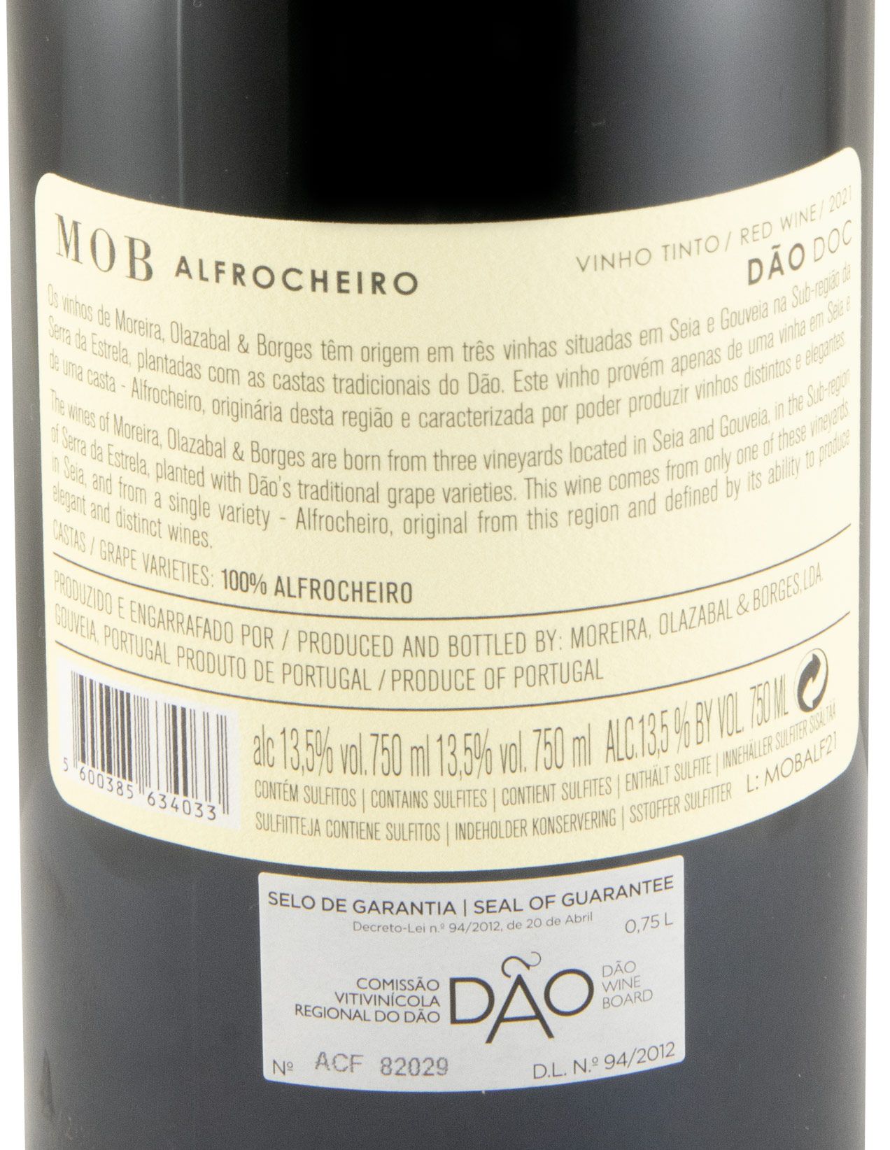 2021 Moreira. Olazabal & Borges MOB Alfrocheiro red